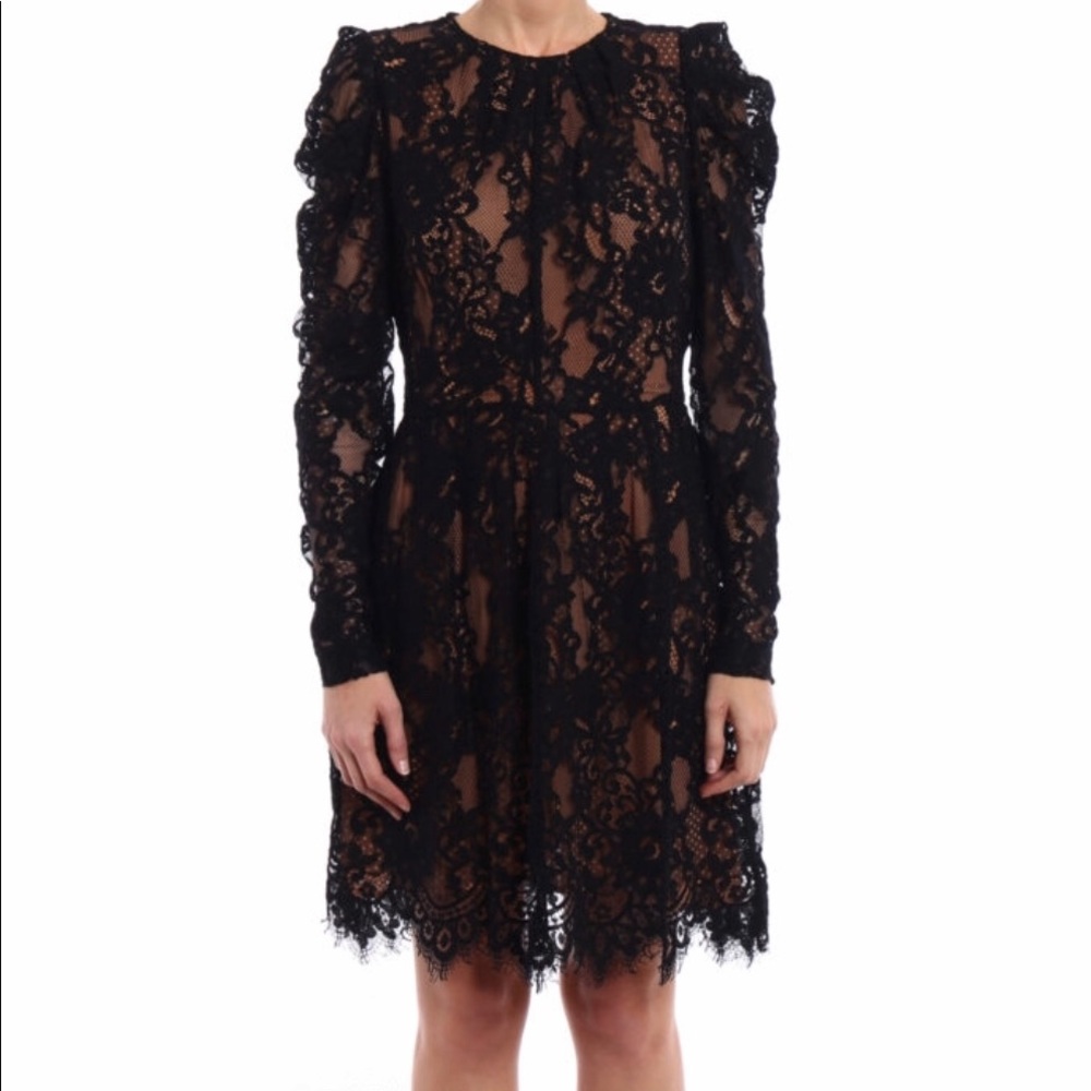 MICHAEL KORS
Floral lace nude look short dress